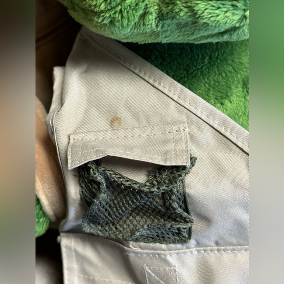 Build-A-Bear Trekkin Turtle with removable shell in Fishing Outfit with fish - Picture 6 of 7